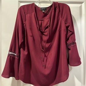 AB Studio maroon color blouse